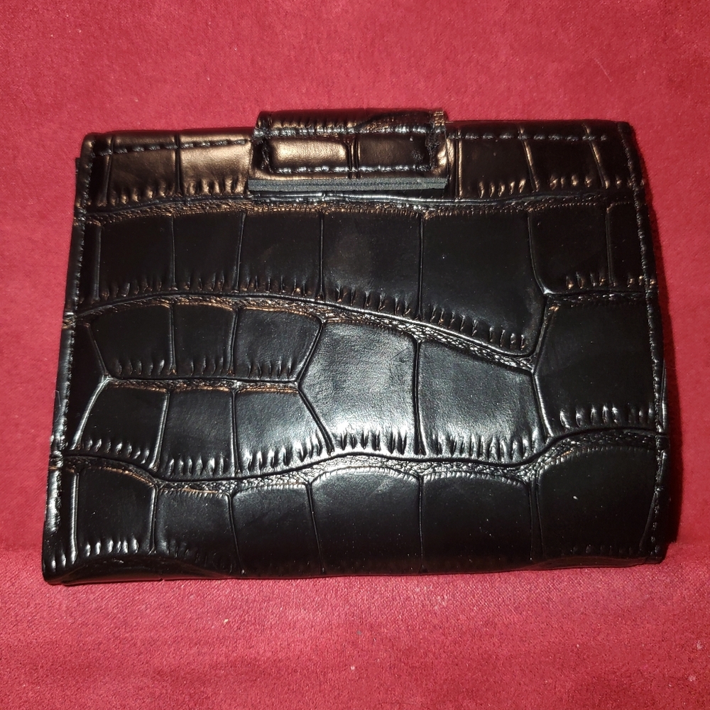 Crocodile Embossed Small Flap Wallet - Picture 3 of 10